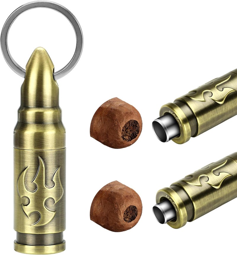 LIHTUN Portable Cigar Punch Cutter - Twist-Out Cigar Punch with 2 Sizes, Clockwise Switch Between Large and Small Punch Holes, Precision Cutting for Various Cigars, Christmas Day Gift (Bronze) - Image 1